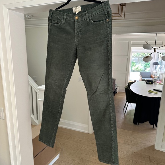 Current / Elliott The Skinny Style Grey-Green Corduroy Jeans - Size 30. - Picture 4 of 11